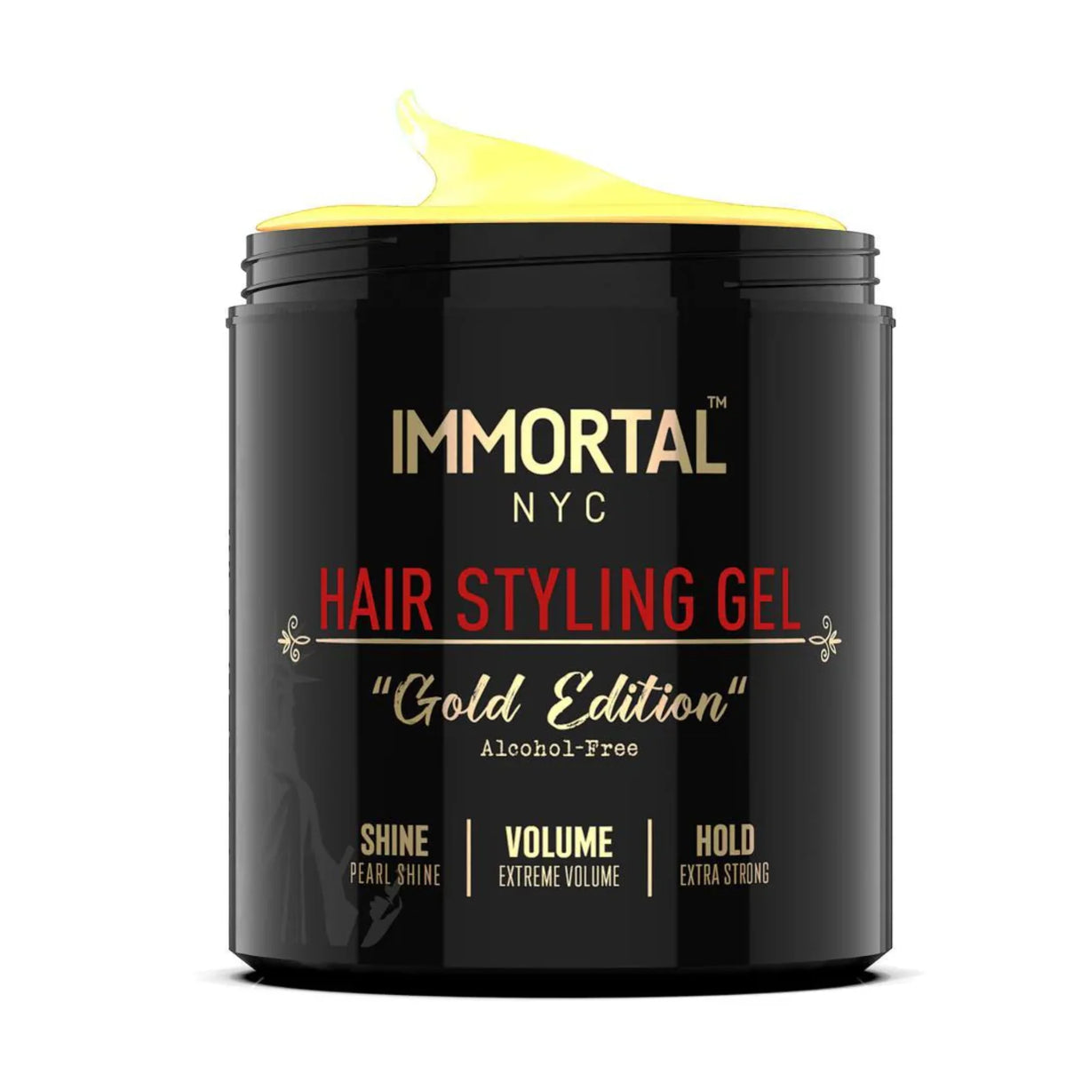 Immortal nyc hair styling gel gold edition