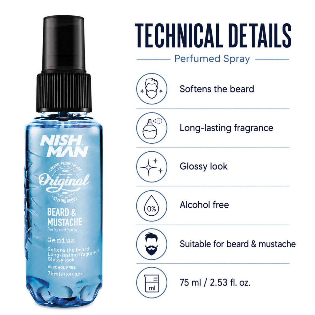 Nishman beard and moustache perfume spray
