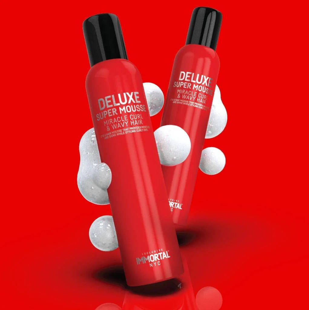immortal nyc deluxe super mousse miracle curl and wavy hair