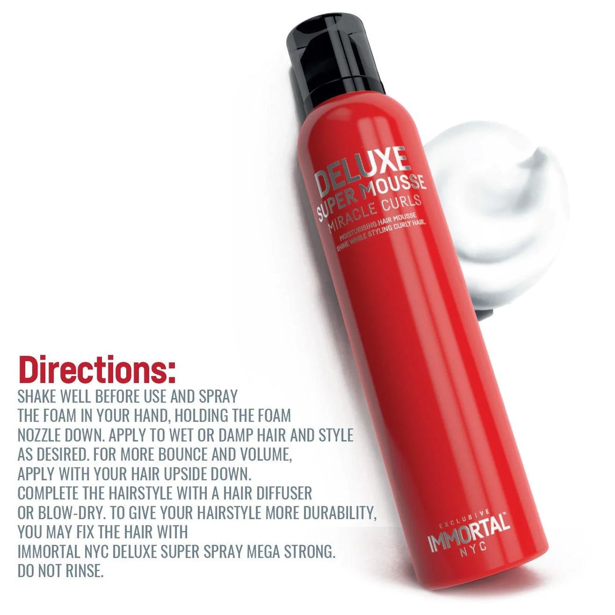 immortal nyc deluxe super mousse miracle curl and wavy hair